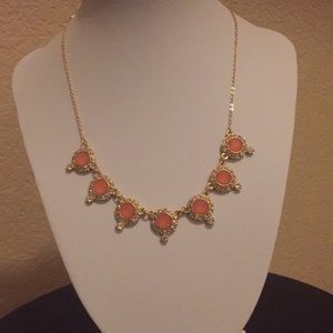 Coral stone statement necklace